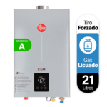 Calefont 21 litros Gas licuado Tiro forzado Rheem